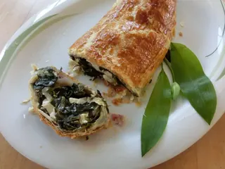 Bärlauchstrudel, Kräuterhoch³ Wildpflanzenschule im Chiemgau