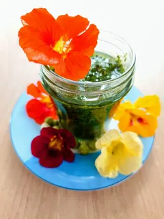 Kapuzinerkresse-Pesto 25, Kräuterhoch³ Wildpflanzenschule im Chiemgau