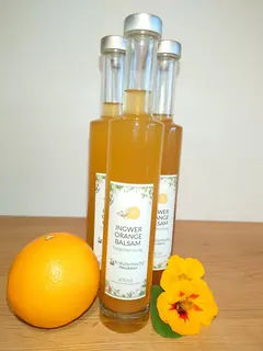 Orange-Ingwer Balsamessig, Kräuterhoch³ Wildpflanzenschule im Chiemgau