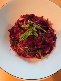 Rote-Bete-Sauerampfer-Salat, Kräuterhoch³ Wildpflanzenschule im Chiemgau