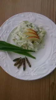 Spitzwegerich-Apfelsalat, Kräuterhoch³ Wildpflanzenschule im Chiemgau