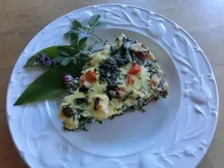 Wildkräuter-Quichestück 2, Kräuterhoch³ Wildpflanzenschule im Chiemgau