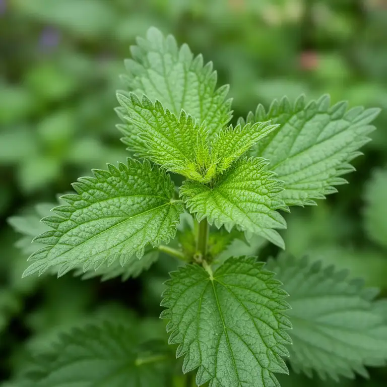 Brennnessel (Urtica dioica) mit frischen grünen Blättern