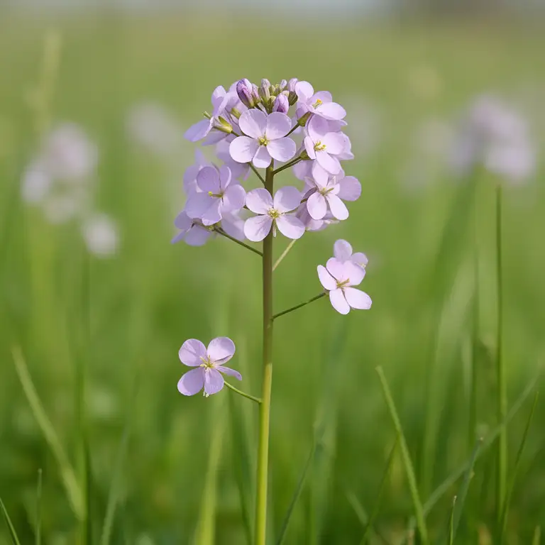 Wiesenschaumkraut (Cardamine pratensis) mit zartlila Blüten auf feuchter Wiese